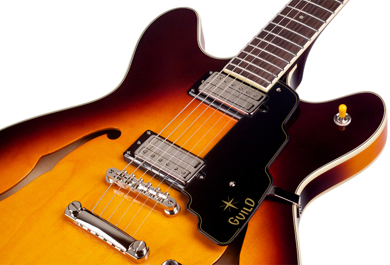 Guild Starfire Iv St Maple Newark St Hh Ht Rw - Maple Antique Sunburst - Guitare Électrique 1/2 Caisse - Variation 3
