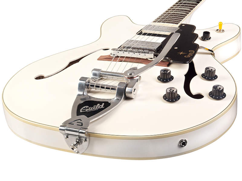 Guild Starfire V Newark St Hh Bigsby Rw - White - Guitare Électrique 1/2 Caisse - Variation 3