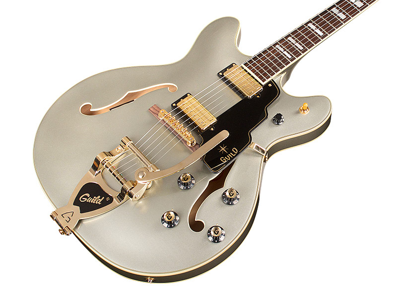 Guild Starfire Vi Newark St Hh Bigsby Rw - Shoreline Mist - Guitare Électrique 1/2 Caisse - Variation 2