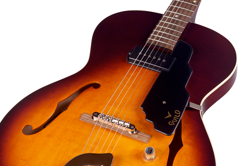 Guild T-50 Slim Newark St Collection - Vintage Sunburst - Guitare Électrique 1/2 Caisse - Variation 3