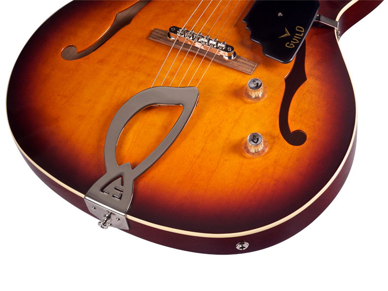 Guild T-50 Slim Newark St Collection - Vintage Sunburst - Guitare Électrique 1/2 Caisse - Variation 4