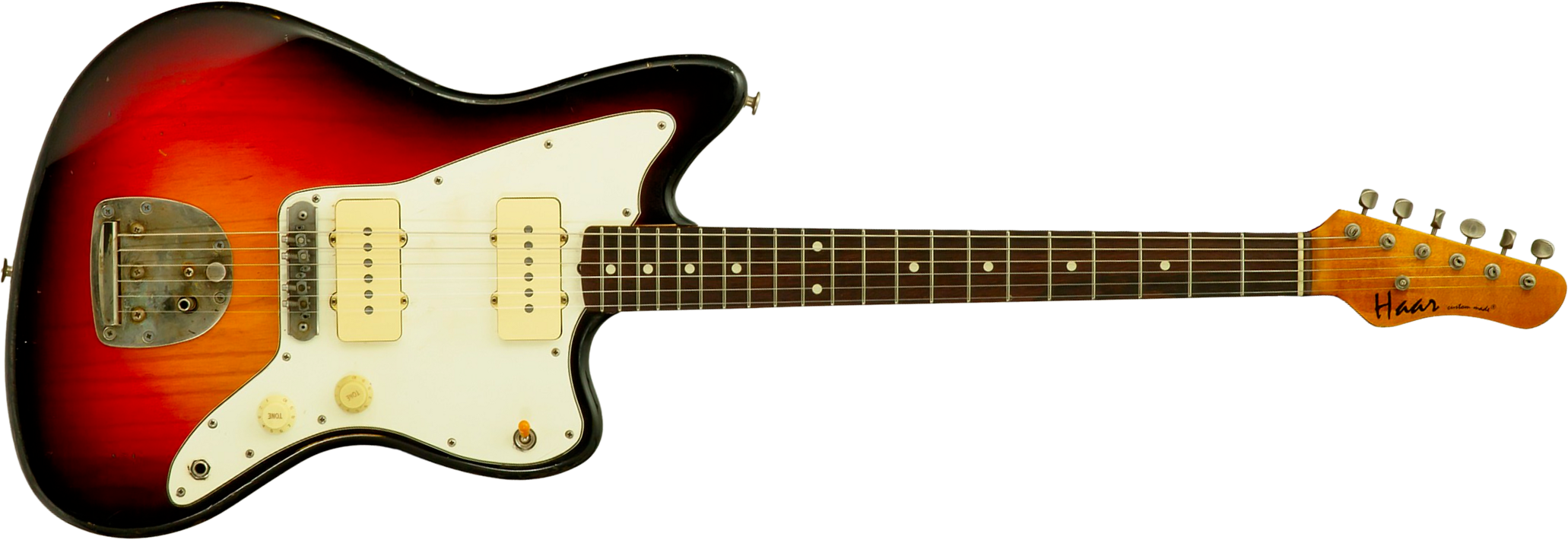Haar Guitars Trad Jm 2s Fralin #43593 - Aged 3 Tone Sunburst - Guitare Électrique RÉtro Rock - Main picture