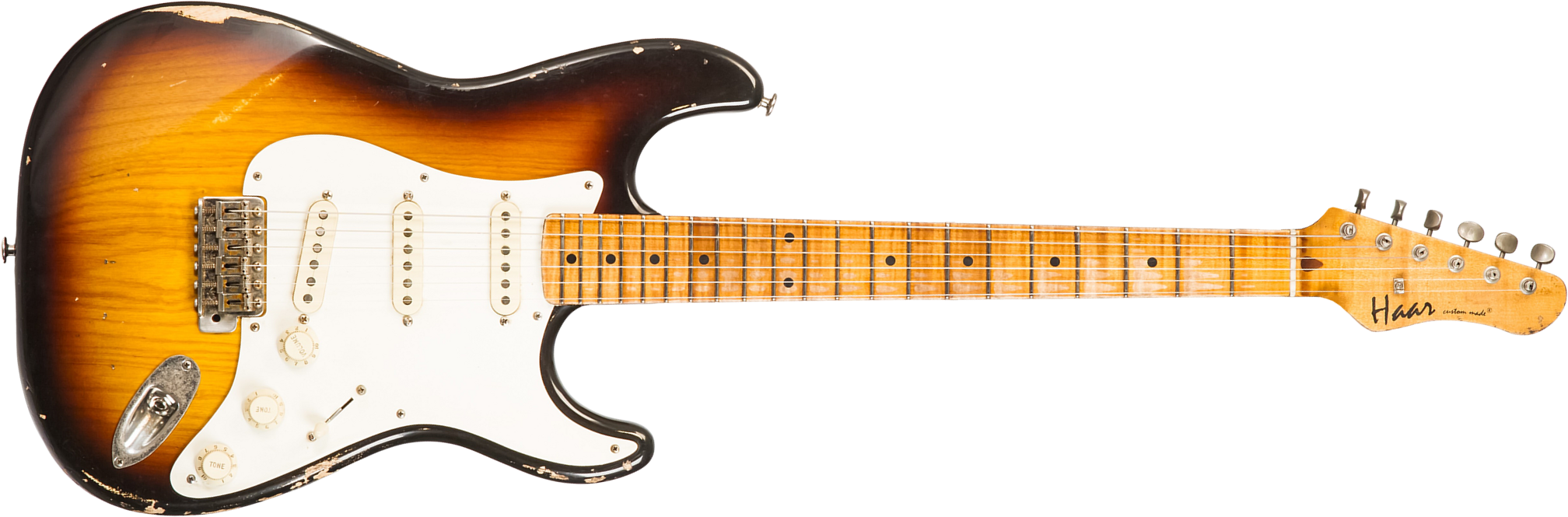Haar Guitars Trad S 3s Kloppman Trem Mn #42273 - Aged 2-tone Tobacco - Guitare Électrique Forme Str - Main picture