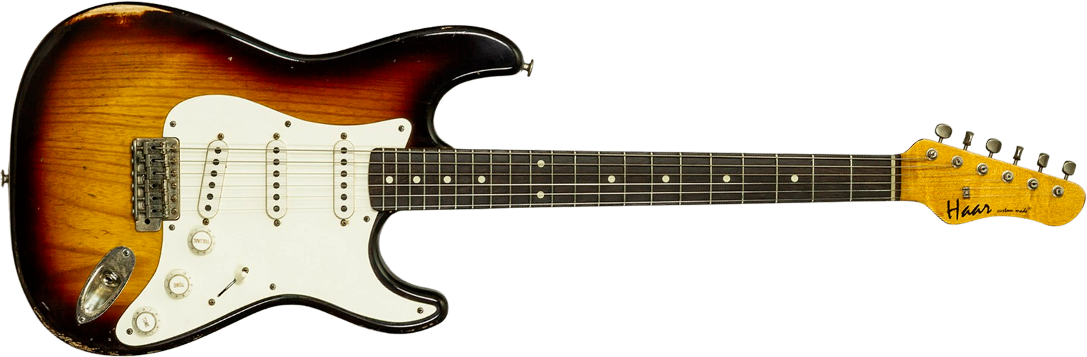 Haar Guitars Trad S 3s Klopppmann Trem Rw #43484 - Aged 2-tone Chocolate Sunburst - Guitare Électrique Forme Str - Main picture