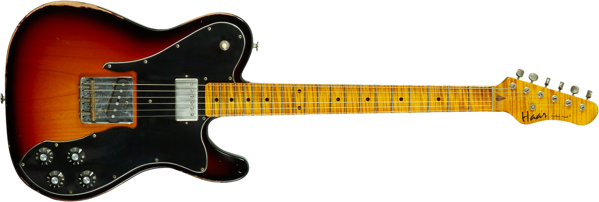 Haar Guitars Trad T 72 Sh Lindy Fralin Mn #43667 - Aged 3 Tone Sunburst - Guitare Électrique Forme Tel - Main picture