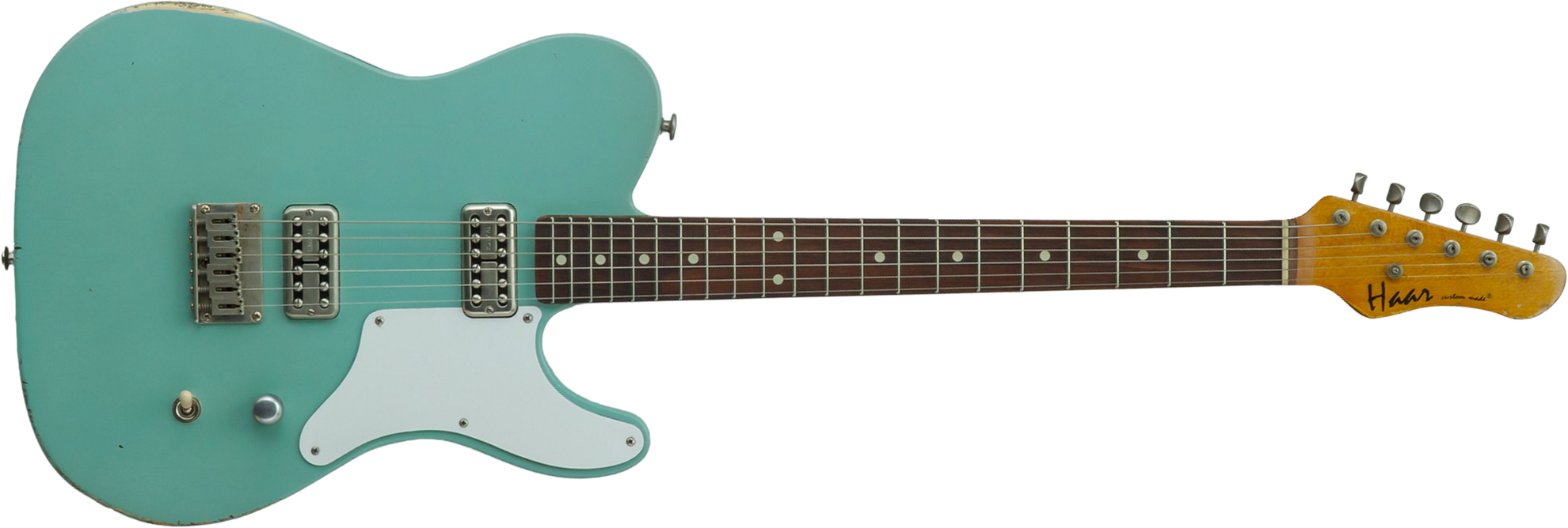 Haar Guitars Trad T Custom 2h Tv Jones Ht Rw #43519 - Aged Spring Green - Guitare Électrique Forme Tel - Main picture