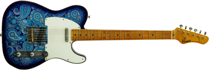 Haar guitars Trad T Custom #43518 - Blue paisley