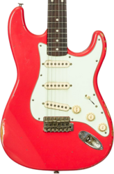 Guitare électrique forme str Haar guitars Trad S #43486 - AGED FIESTA RED