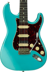 Guitare électrique forme str Haar guitars Trad S #43592 - Aged Teal Green Metallic