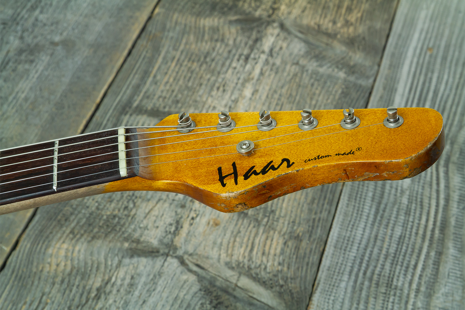 Haar Guitars Trad Jm 2s Fralin #43593 - Aged 3 Tone Sunburst - Guitare Électrique RÉtro Rock - Variation 12