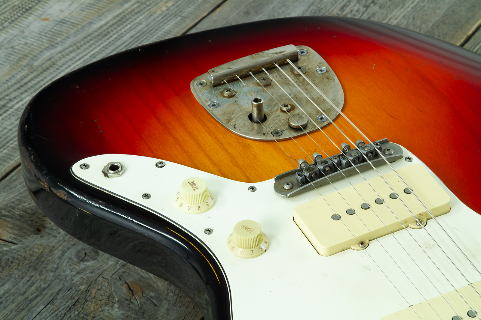 Haar Guitars Trad Jm 2s Fralin #43593 - Aged 3 Tone Sunburst - Guitare Électrique RÉtro Rock - Variation 4