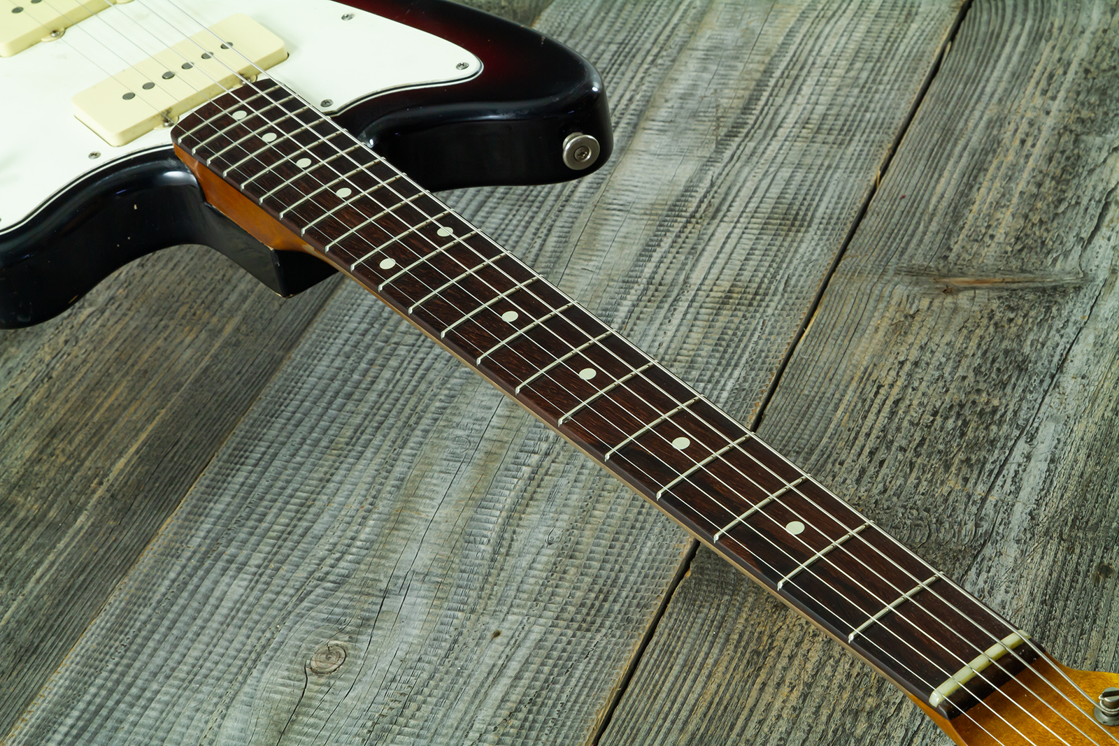 Haar Guitars Trad Jm 2s Fralin #43593 - Aged 3 Tone Sunburst - Guitare Électrique RÉtro Rock - Variation 6
