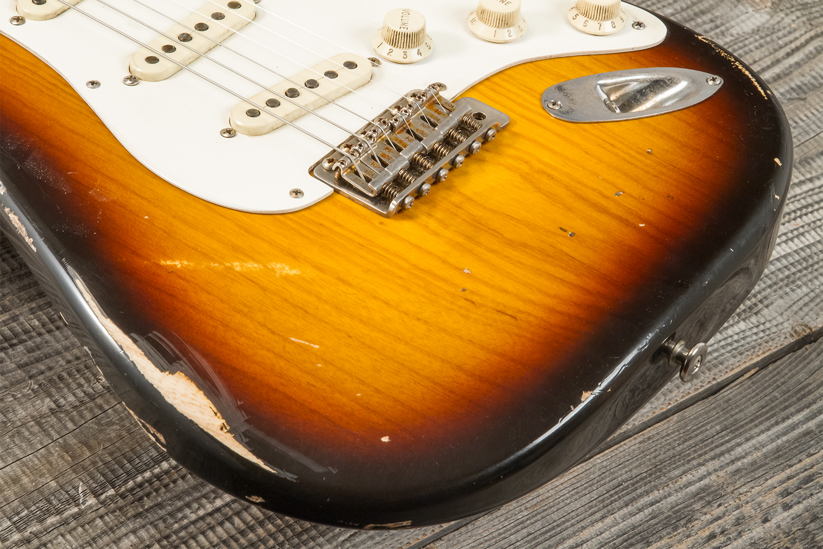 Haar Guitars Trad S 3s Kloppman Trem Mn #42273 - Aged 2-tone Tobacco - Guitare Électrique Forme Str - Variation 3