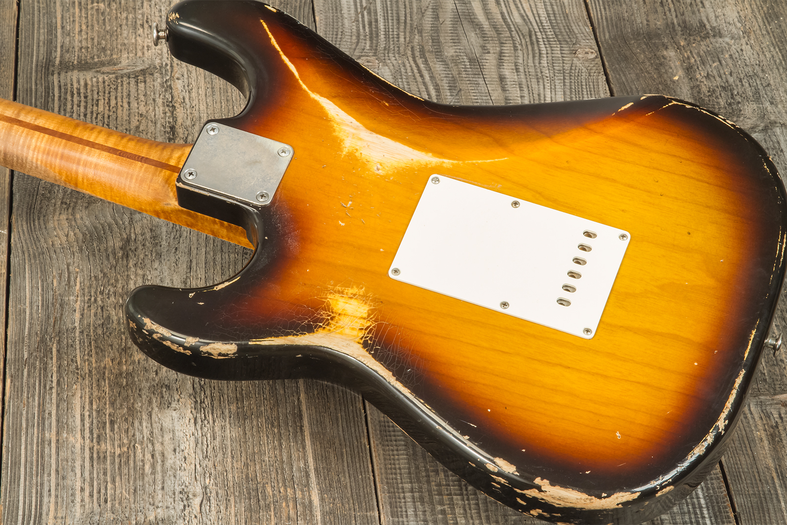 Haar Guitars Trad S 3s Kloppman Trem Mn #42273 - Aged 2-tone Tobacco - Guitare Électrique Forme Str - Variation 7