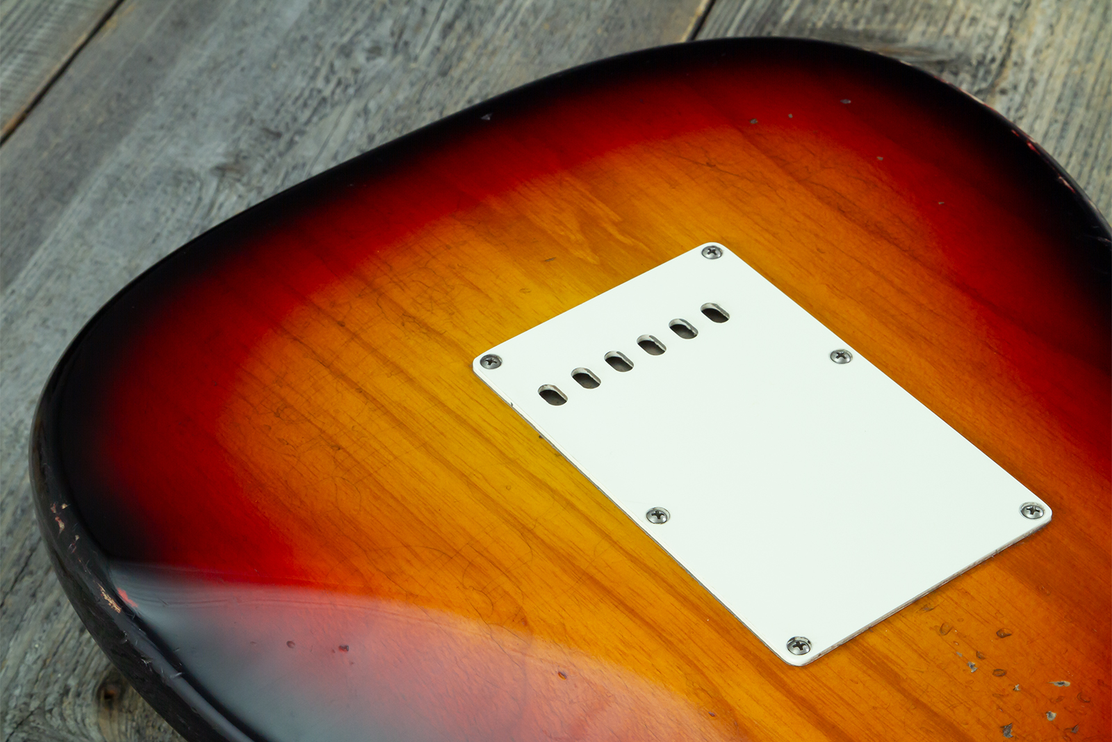 Haar Guitars Trad S 3s Kloppmann Mn #43485 - Aged 3 Tone Sunburst - Guitare Électrique Forme Str - Variation 8