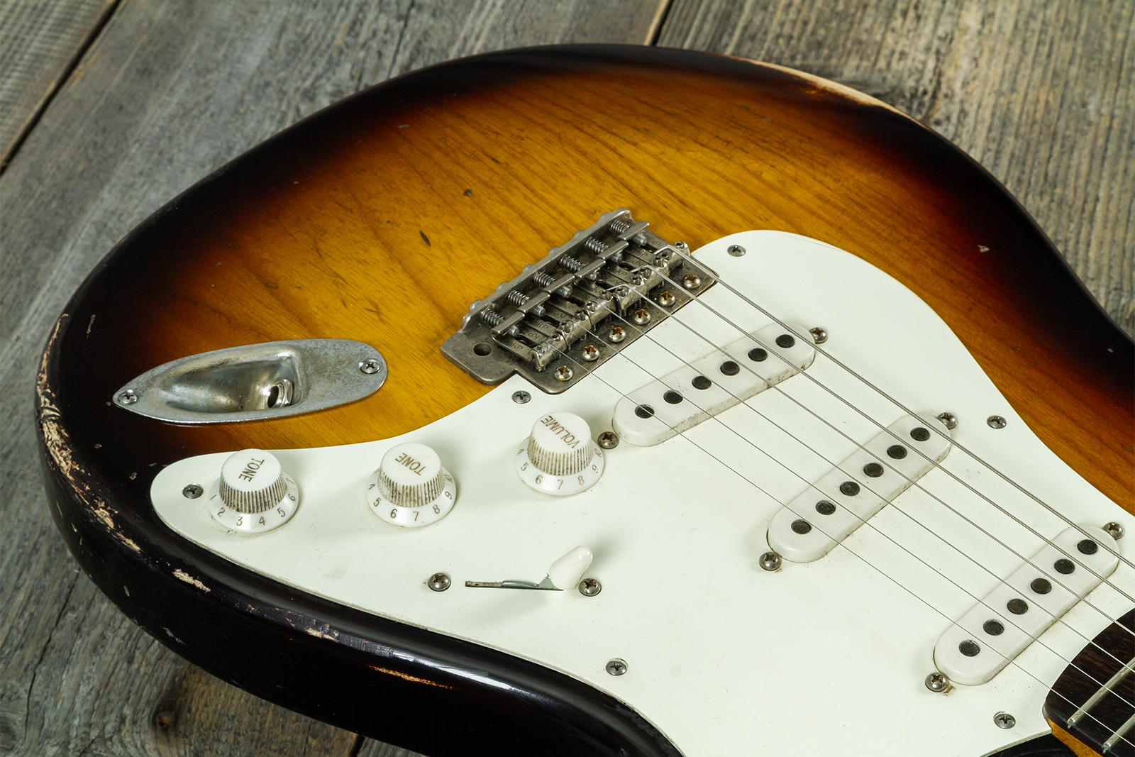 Haar Guitars Trad S 3s Klopppmann Trem Rw #43484 - Aged 2-tone Chocolate Sunburst - Guitare Électrique Forme Str - Variation 3