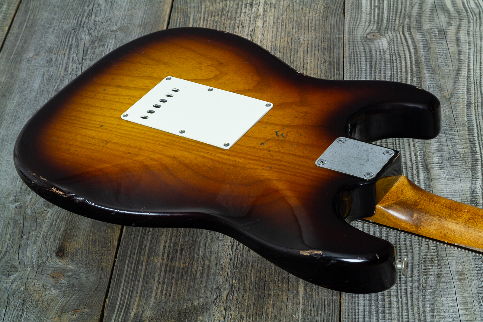 Haar Guitars Trad S 3s Klopppmann Trem Rw #43484 - Aged 2-tone Chocolate Sunburst - Guitare Électrique Forme Str - Variation 7