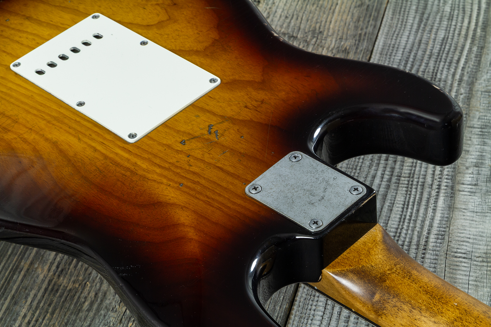 Haar Guitars Trad S 3s Klopppmann Trem Rw #43484 - Aged 2-tone Chocolate Sunburst - Guitare Électrique Forme Str - Variation 8