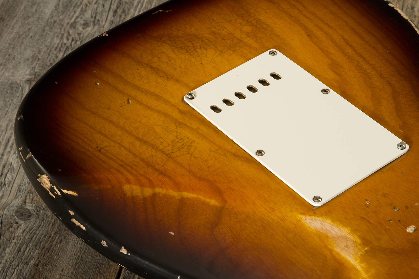 Haar Guitars Trad S 3s Lindy Fralin Trem Mn #42272 - Aged 2-tone Tobacco - Guitare Électrique Forme Str - Variation 9