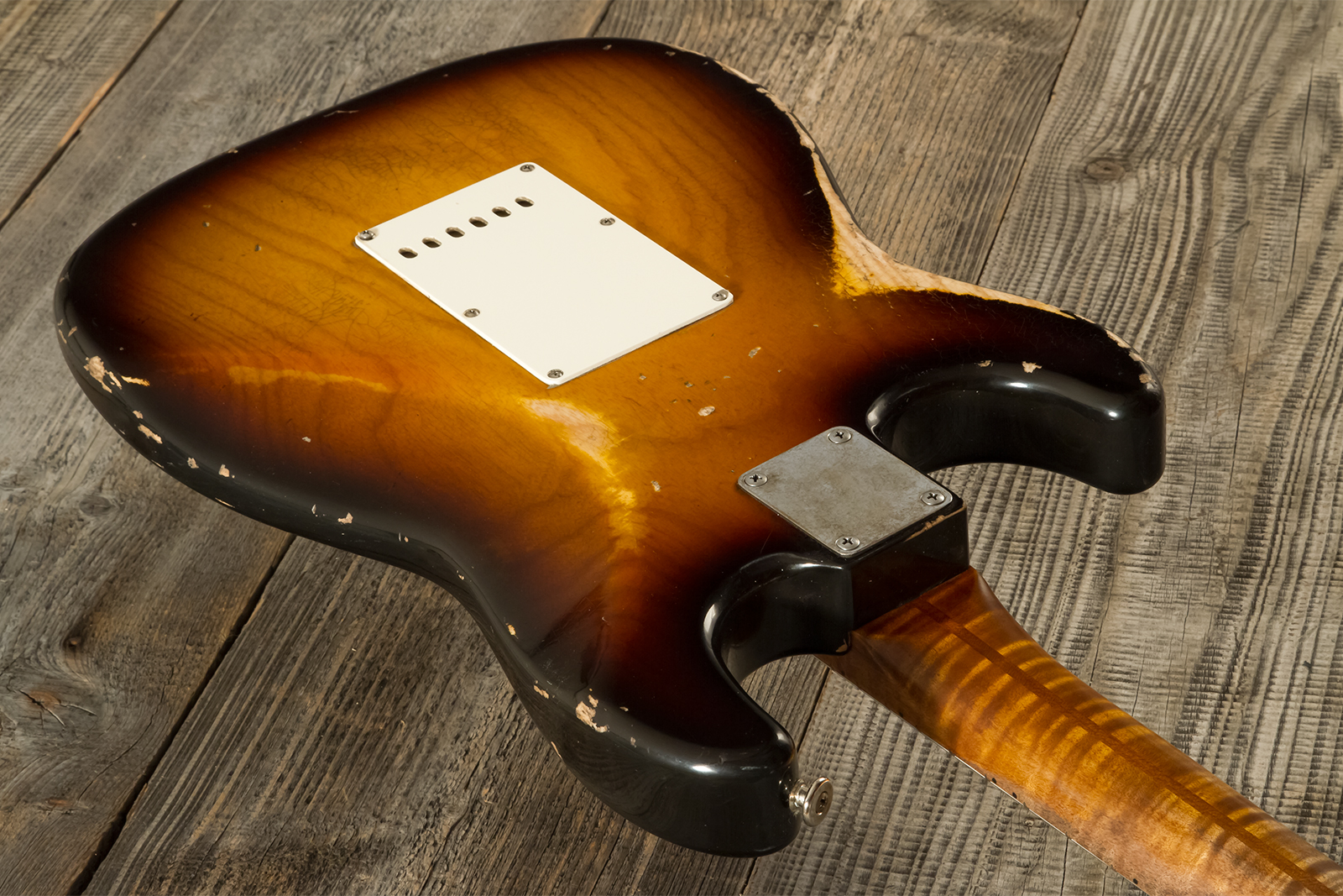 Haar Guitars Trad S 3s Lindy Fralin Trem Mn #42272 - Aged 2-tone Tobacco - Guitare Électrique Forme Str - Variation 7