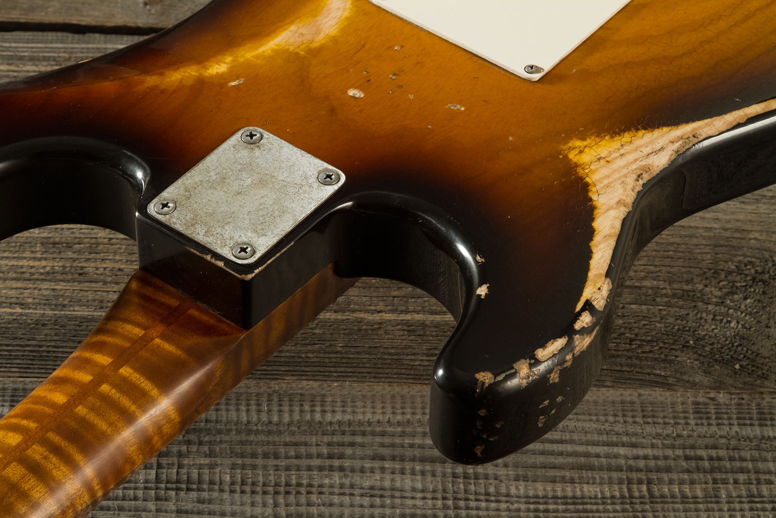 Haar Guitars Trad S 3s Lindy Fralin Trem Mn #42272 - Aged 2-tone Tobacco - Guitare Électrique Forme Str - Variation 8