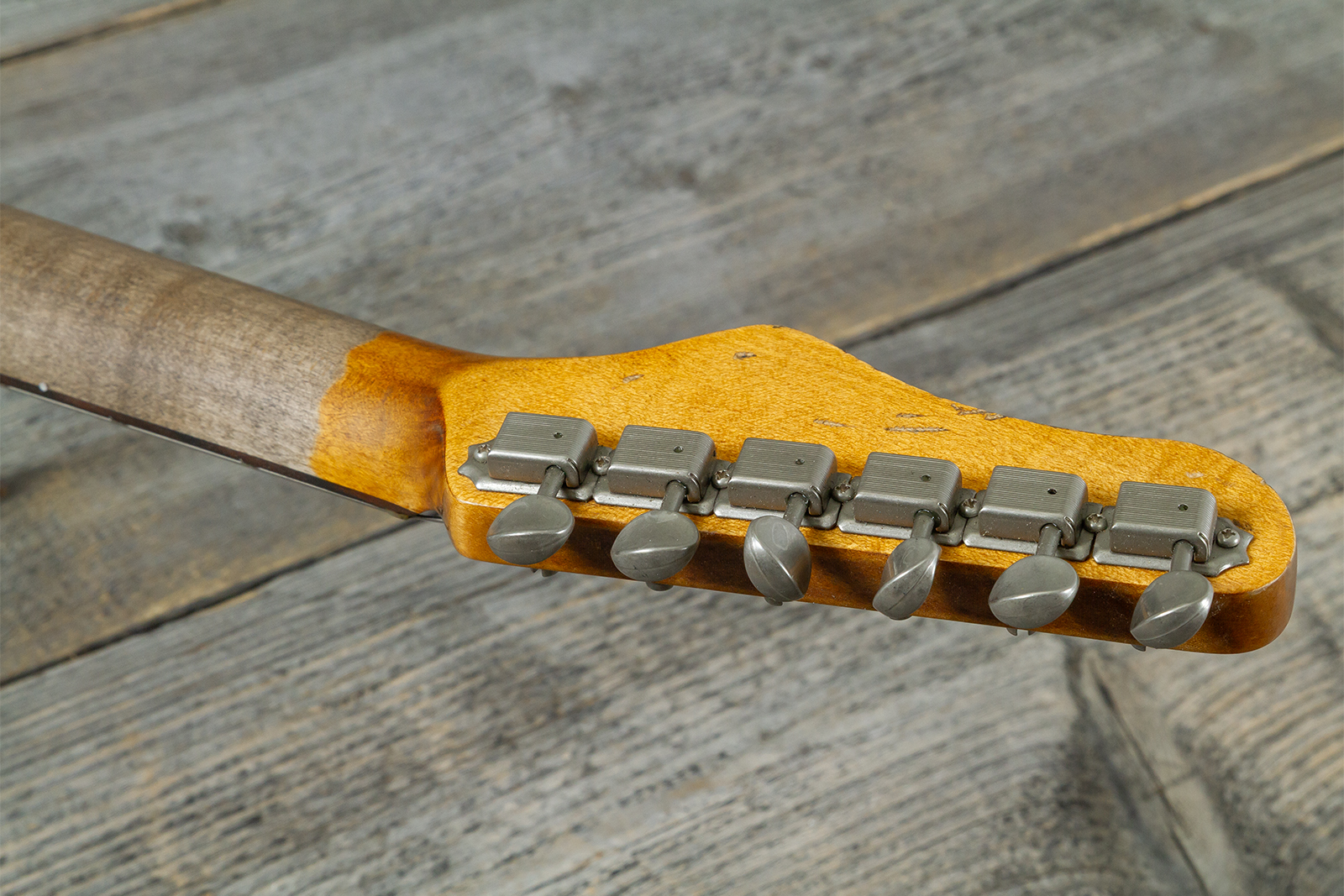 Haar Guitars Trad S 3s Lindy Fralin Trem Rw #43487 - Aged Surf Green - Guitare Électrique Forme Str - Variation 10