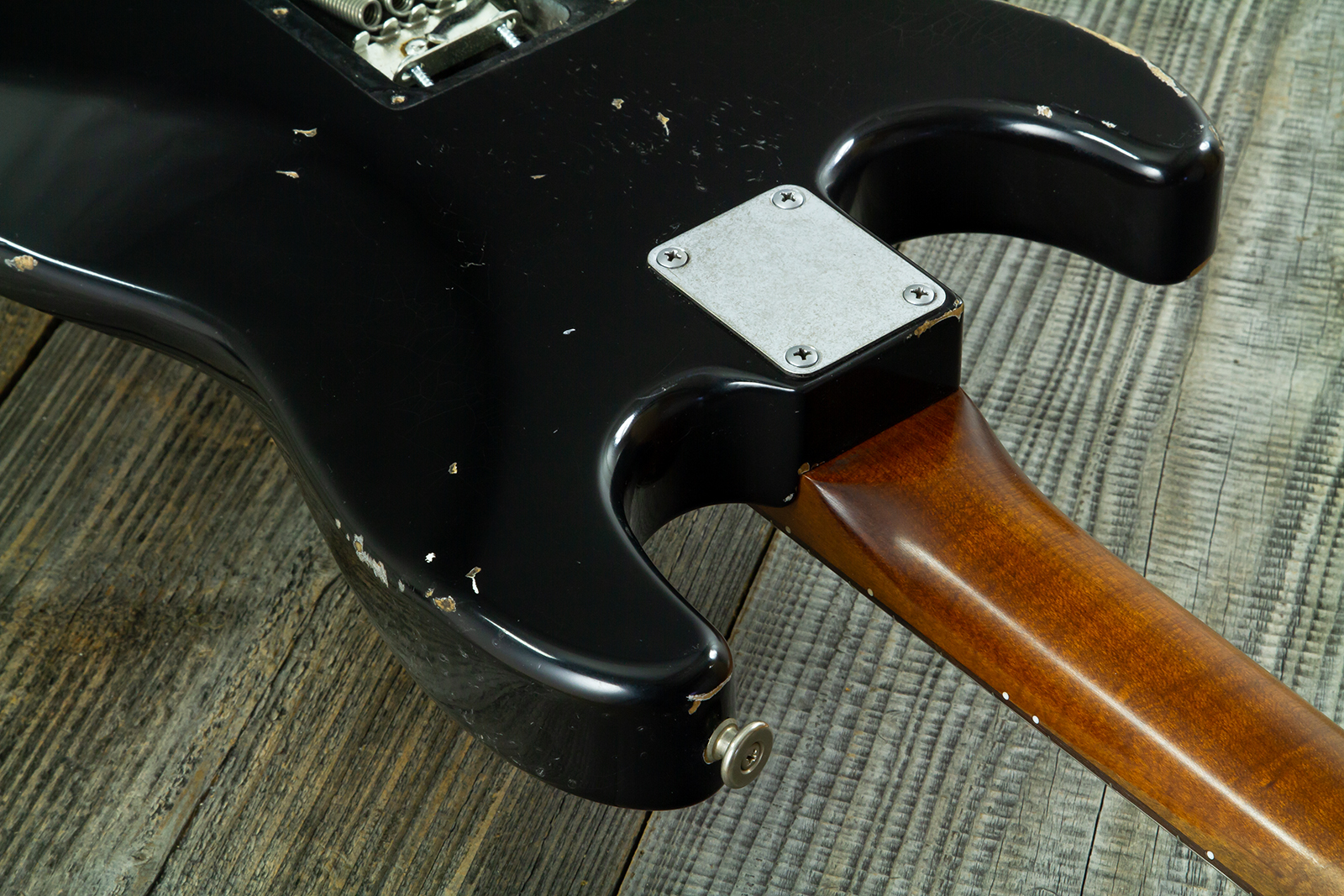 Haar Guitars Trad S Hss Amber Trem Rw #43517 - Aged Black - Guitare Électrique Forme Str - Variation 10