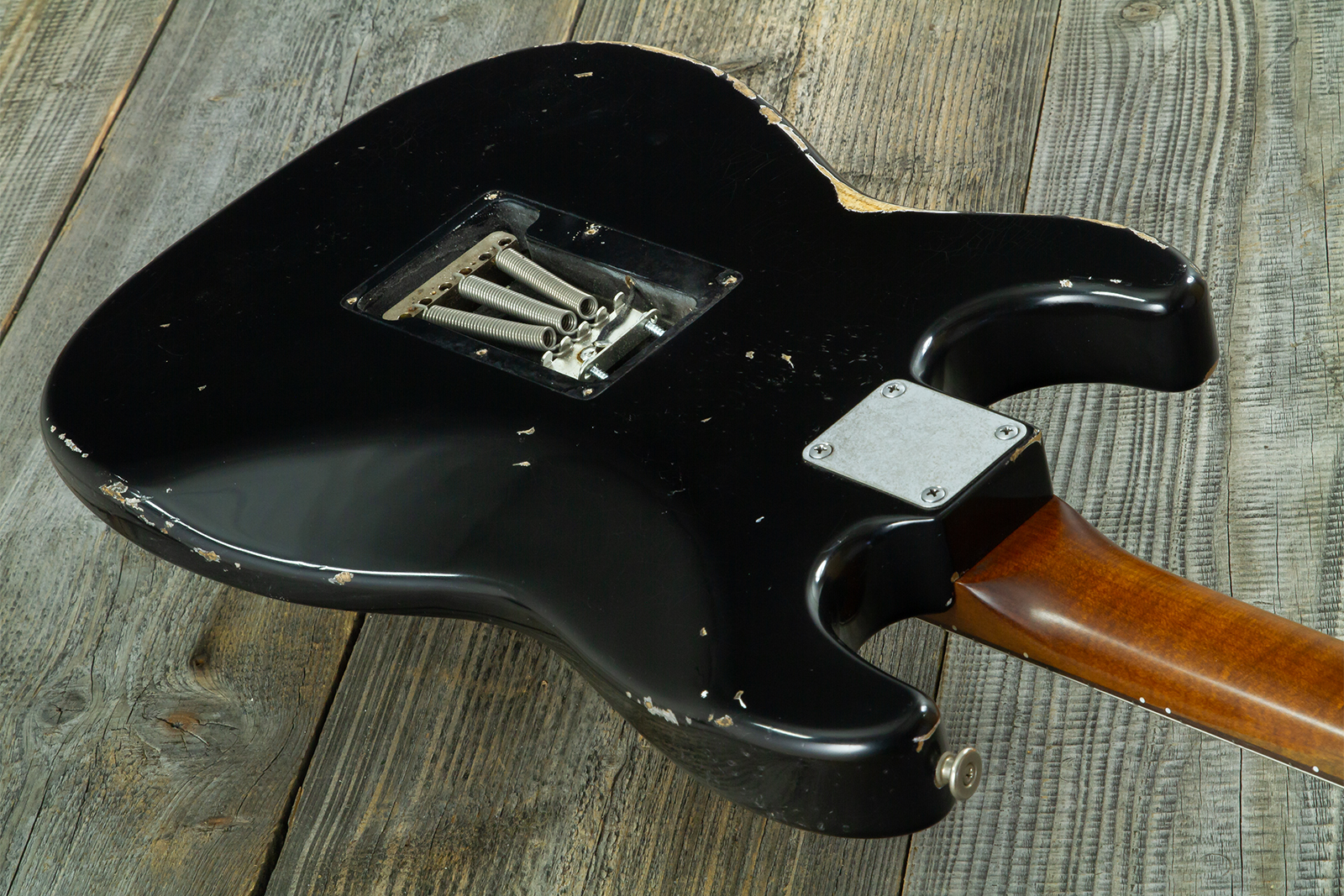 Haar Guitars Trad S Hss Amber Trem Rw #43517 - Aged Black - Guitare Électrique Forme Str - Variation 8