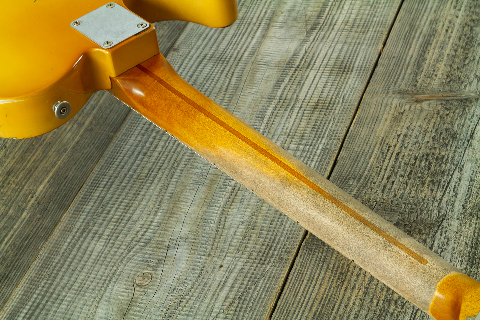 Haar Guitars Trad T 2s Amber Ht Mn #43590 - Aged Butterscotch - Guitare Électrique Forme Tel - Variation 12