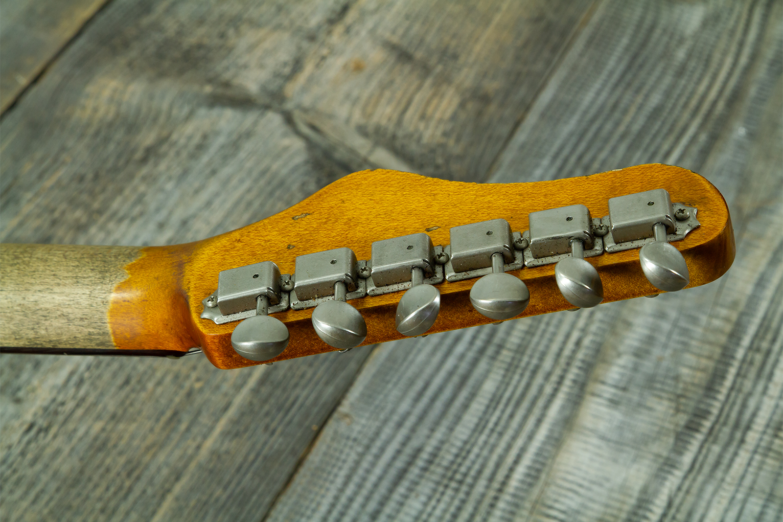 Haar Guitars Trad T 2s Lindy Fralin #43671 - Aged Sparkle Blue - Guitare Électrique Forme Tel - Variation 12