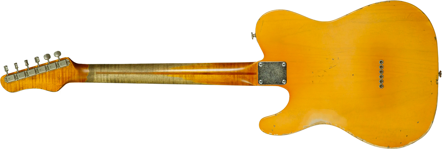 Haar Guitars Trad T 2s Lindy Fralin Mn #43672 - Aged Butterscotch - Guitare Électrique Forme Tel - Variation 1