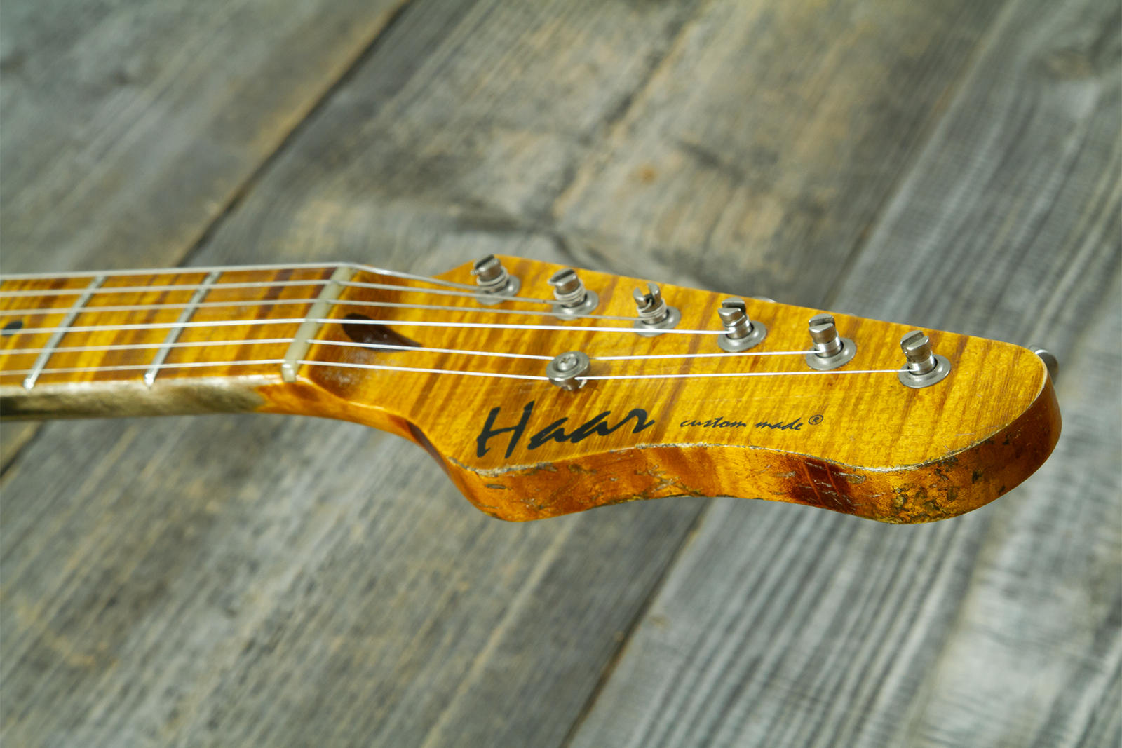 Haar Guitars Trad T 72 Sh Lindy Fralin Mn #43667 - Aged 3 Tone Sunburst - Guitare Électrique Forme Tel - Variation 7