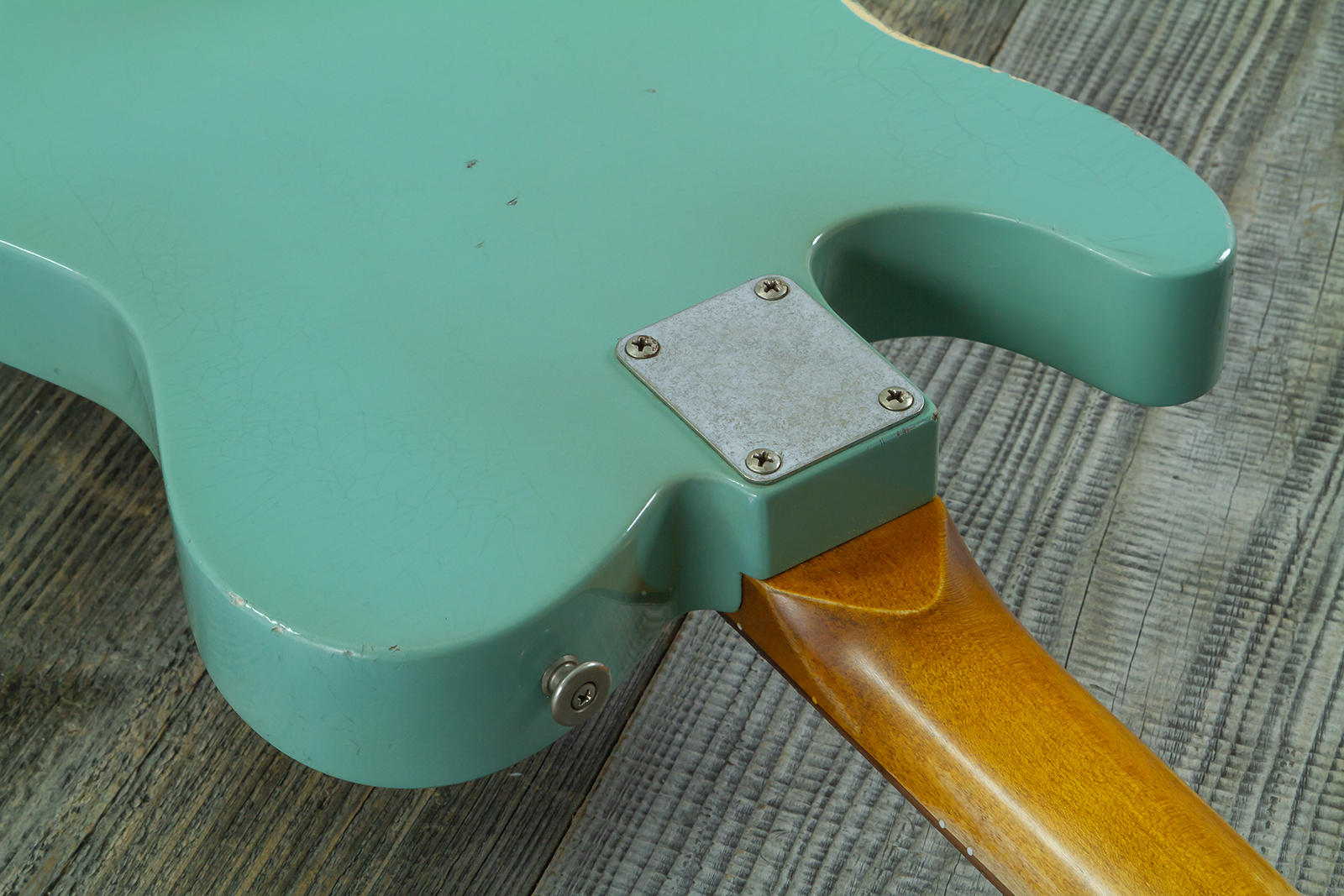 Haar Guitars Trad T Custom 2h Tv Jones Ht Rw #43519 - Aged Spring Green - Guitare Électrique Forme Tel - Variation 9