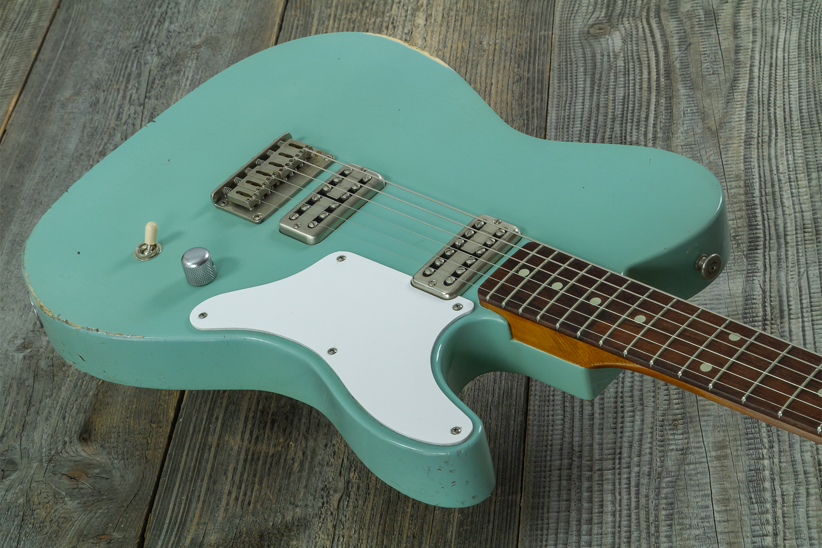 Haar Guitars Trad T Custom 2h Tv Jones Ht Rw #43519 - Aged Spring Green - Guitare Électrique Forme Tel - Variation 2