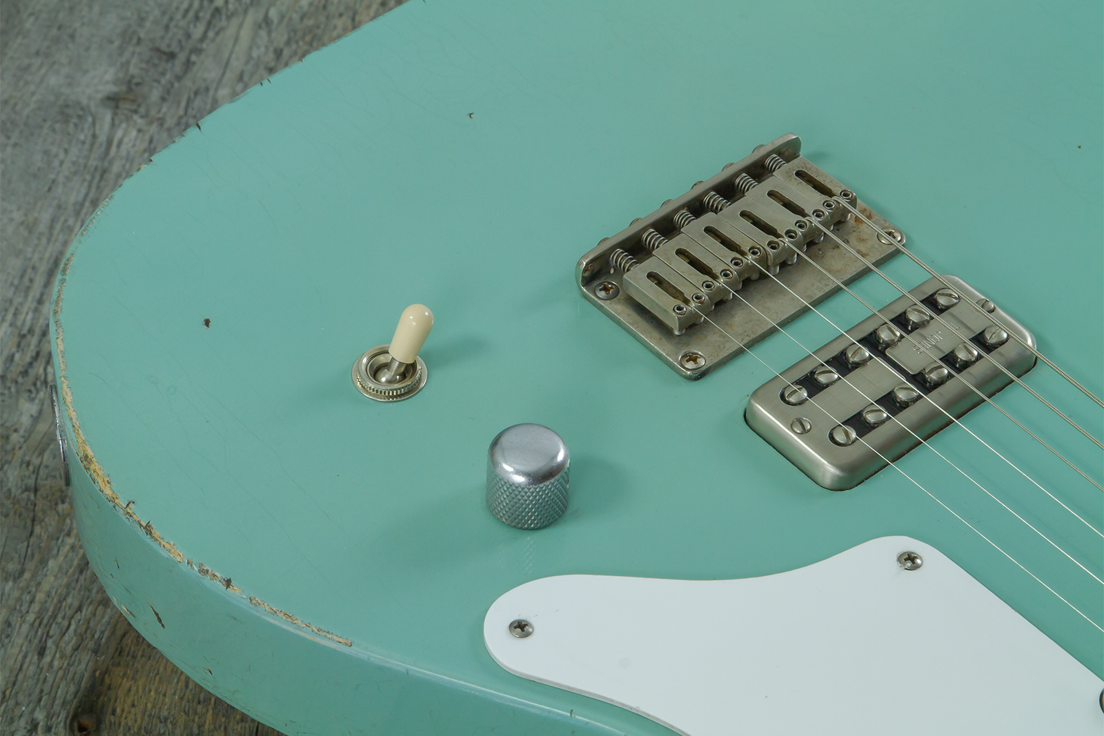 Haar Guitars Trad T Custom 2h Tv Jones Ht Rw #43519 - Aged Spring Green - Guitare Électrique Forme Tel - Variation 3