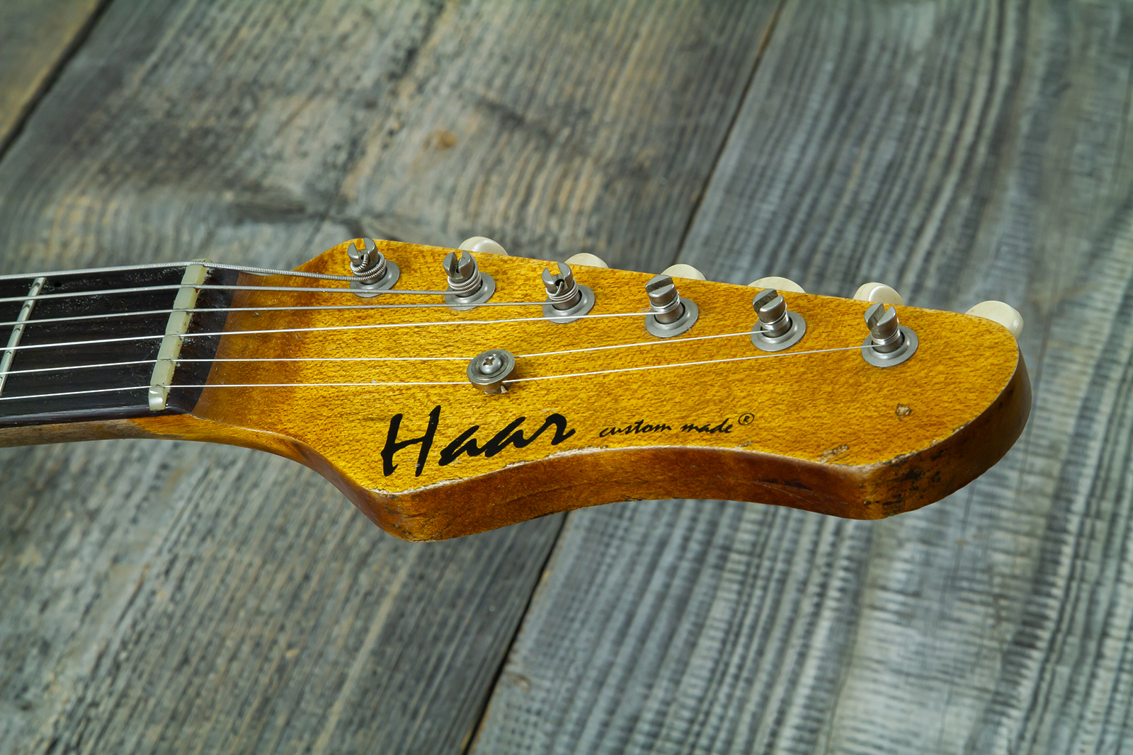 Haar Guitars Trad T Custom 2h Tv Jones Ht Rw #43524 - Aged Brown Natural - Guitare Électrique Forme Tel - Variation 8