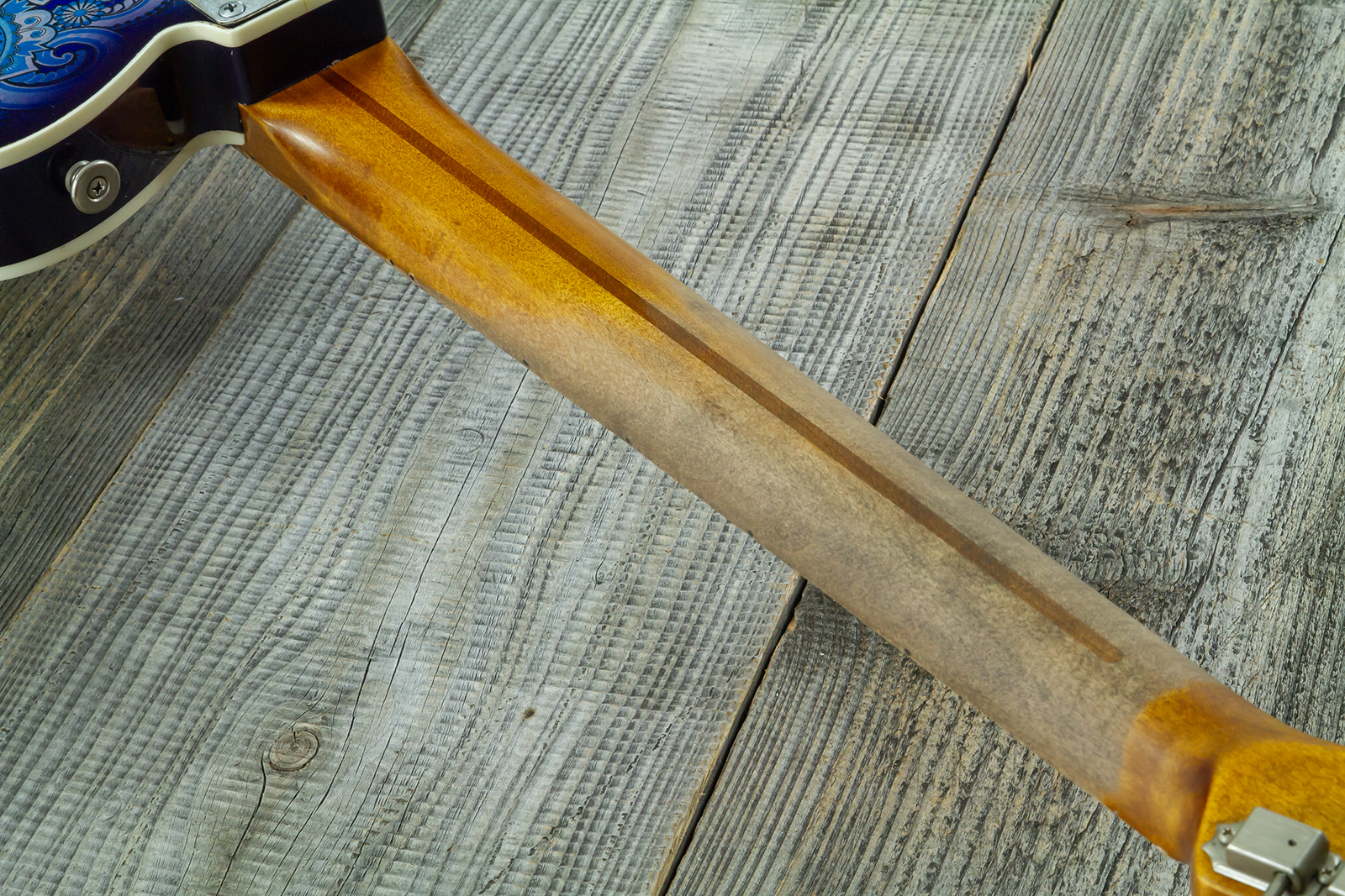 Haar Guitars Trad T Custom 2s Kloppmann. Mn  #43518 - Blue Paisley - Guitare Électrique Forme Tel - Variation 10