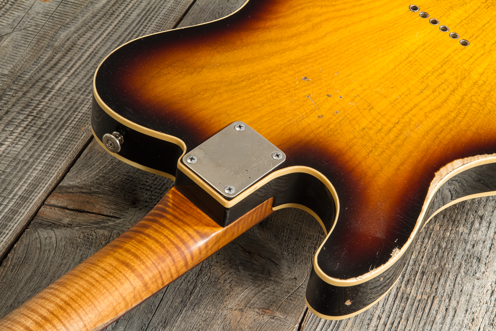 Haar Guitars Trad T Custom 2s Lindy Fralin Ht Rw #42267 - Aged 2-tone Tobacco - Guitare Électrique Forme Tel - Variation 9