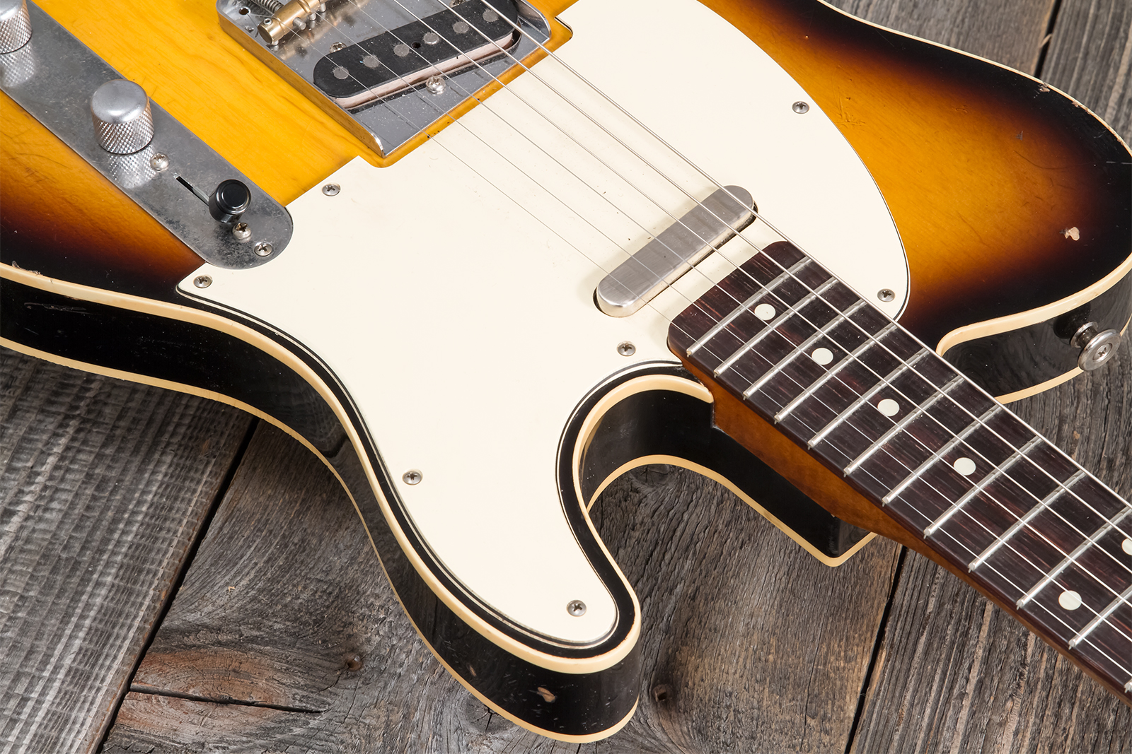 Haar Guitars Trad T Custom 2s Lindy Fralin Ht Rw #42267 - Aged 2-tone Tobacco - Guitare Électrique Forme Tel - Variation 4