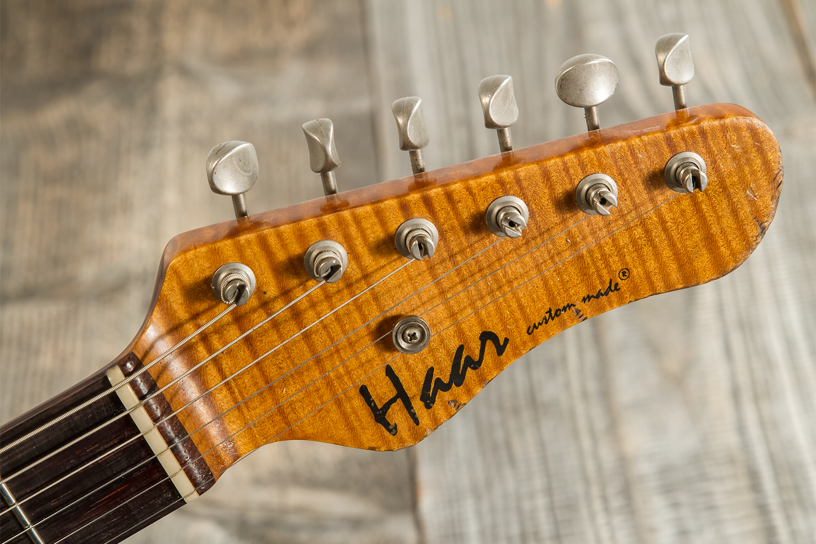 Haar Guitars Trad T Custom 2s Lindy Fralin Ht Rw #42267 - Aged 2-tone Tobacco - Guitare Électrique Forme Tel - Variation 6