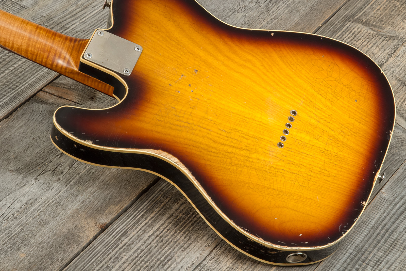 Haar Guitars Trad T Custom 2s Lindy Fralin Ht Rw #42267 - Aged 2-tone Tobacco - Guitare Électrique Forme Tel - Variation 7