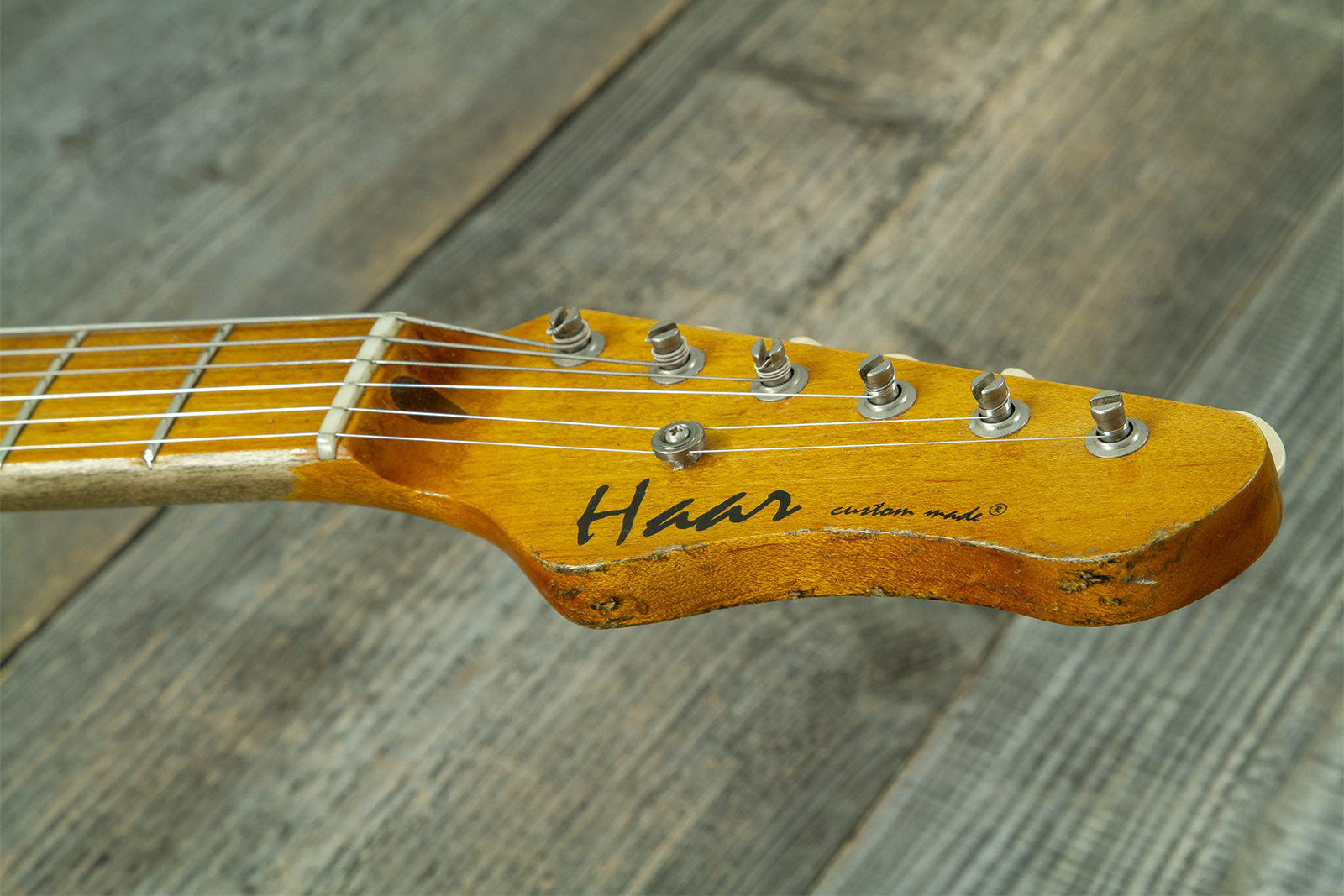 Haar Guitars Trad T Custom 2s Lindy Fralin Mn #43669 - Aged Surf Green - Guitare Électrique Forme Tel - Variation 6