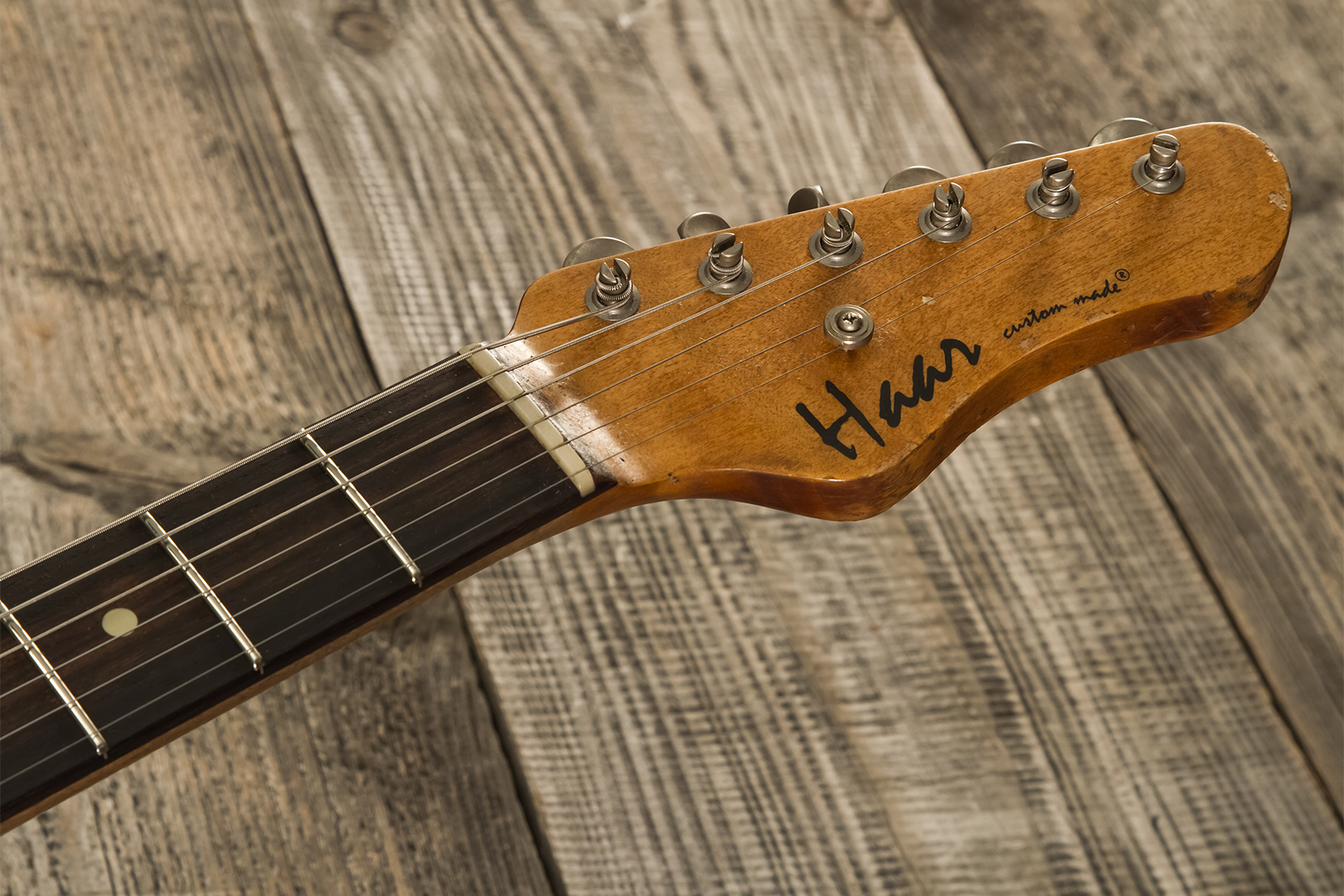 Haar Guitars Trad T Custom Sh Lindy Fralin Ht Rw #42271 - Aged Burgundy - Guitare Électrique Forme Tel - Variation 11
