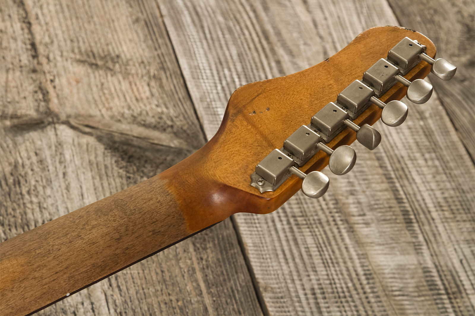 Haar Guitars Trad T Custom Sh Lindy Fralin Ht Rw #42271 - Aged Burgundy - Guitare Électrique Forme Tel - Variation 12