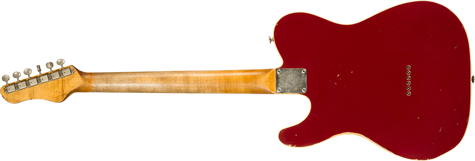 Haar Guitars Trad T Custom Sh Lindy Fralin Ht Rw #42271 - Aged Burgundy - Guitare Électrique Forme Tel - Variation 1