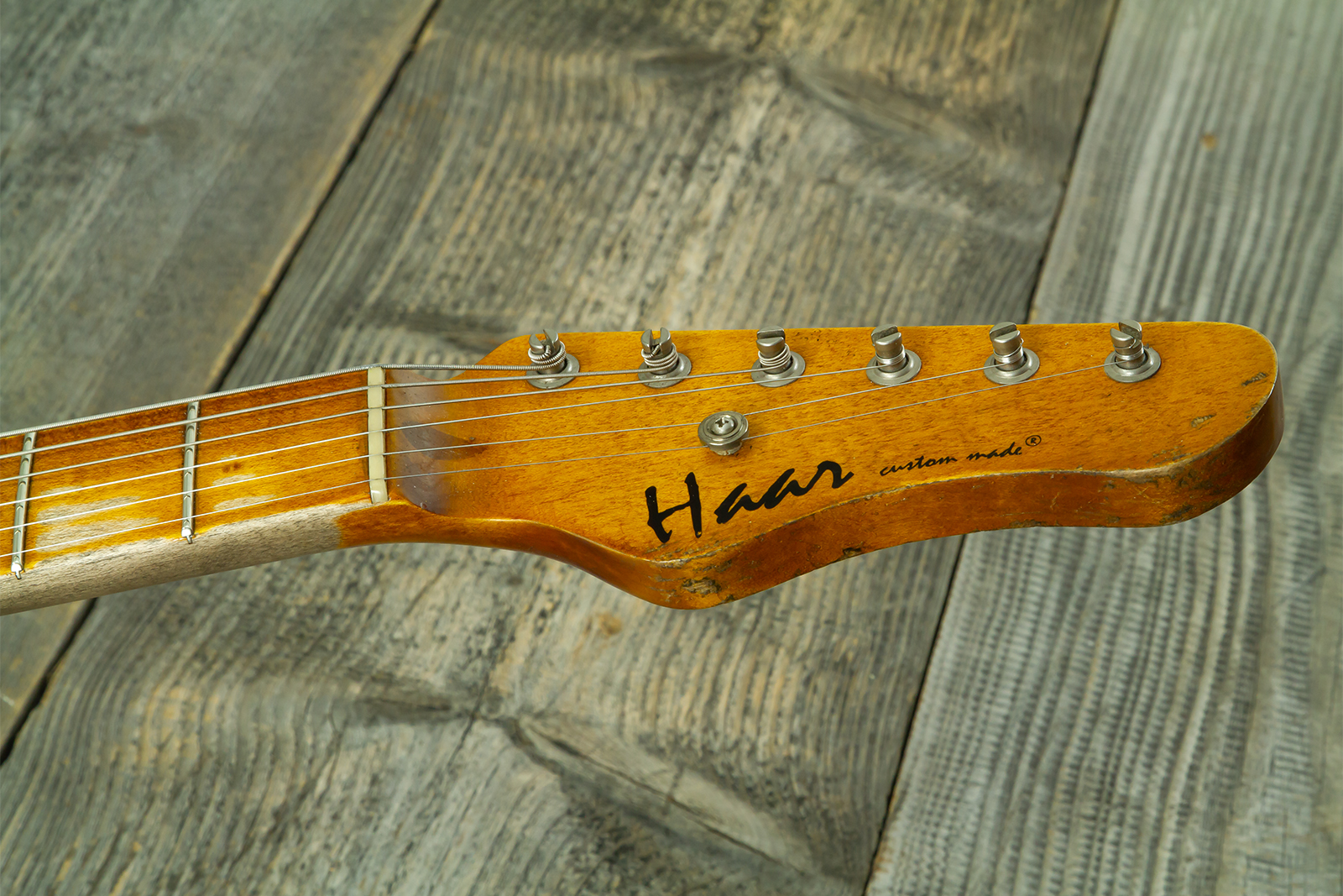 Haar Guitars Trad T Hs Brandon / Kloppmann Ht Mn #43591 - Aged 2 Tone Sunburst - Guitare Électrique Forme Tel - Variation 12