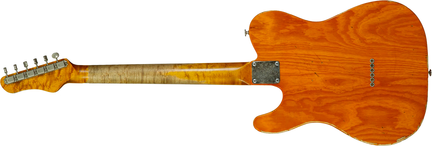 Haar Guitars Trad T Thinline 2s Lindy Fralin Rw #43673 - Aged Orange See Through - Guitare Électrique Forme Tel - Variation 1