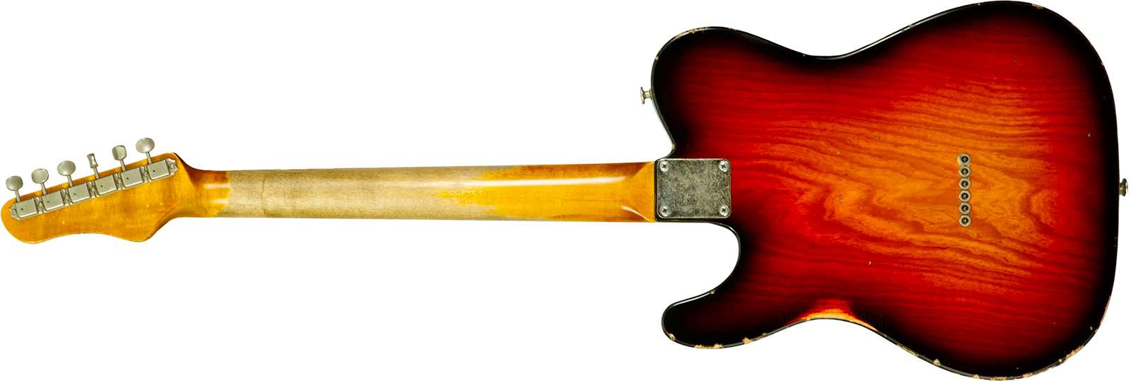 Haar Guitars Trad T Thinline 2s P90 Lindy Fralin Rw #43668 - Aged 3 Tone Sunburst - Guitare Électrique Forme Tel - Variation 1