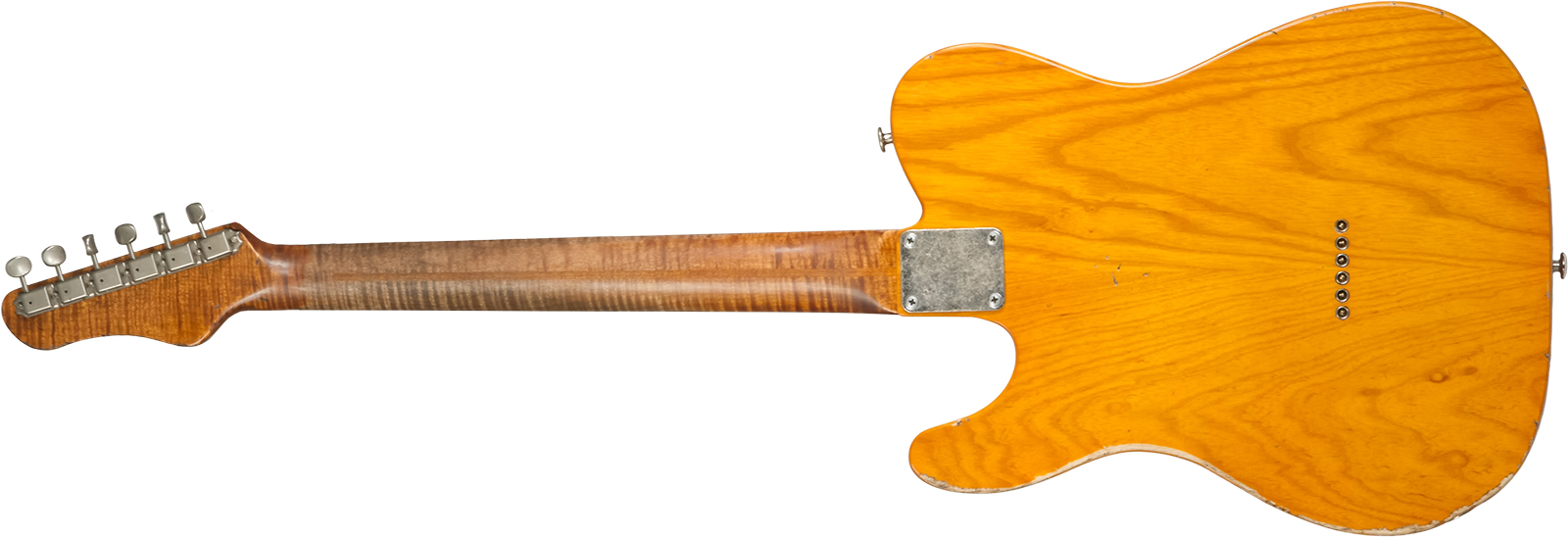 Haar Guitars Trad T Thinline Sh Tv Jones / Lindy Fralin Ht Mn #42270 - Aged Orange Antique - Guitare Électrique Forme Tel - Variation 1