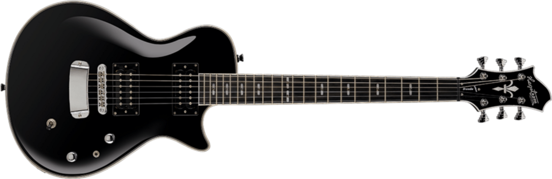 Hagstrom Ultra Swede - Black - Guitare Électrique Single Cut - Main picture